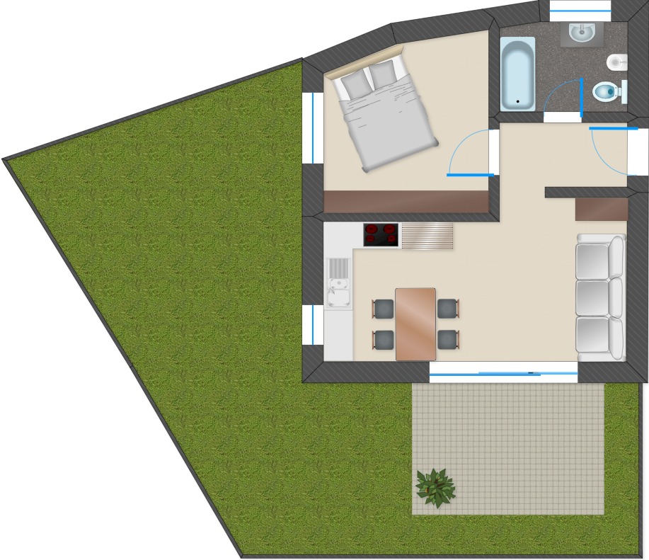005__plan_wiy_c002 Bilocale con giardino