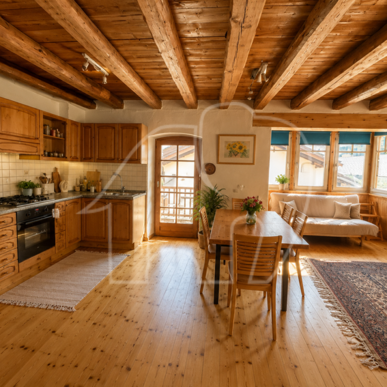 Trilocale con terrazza e balcone