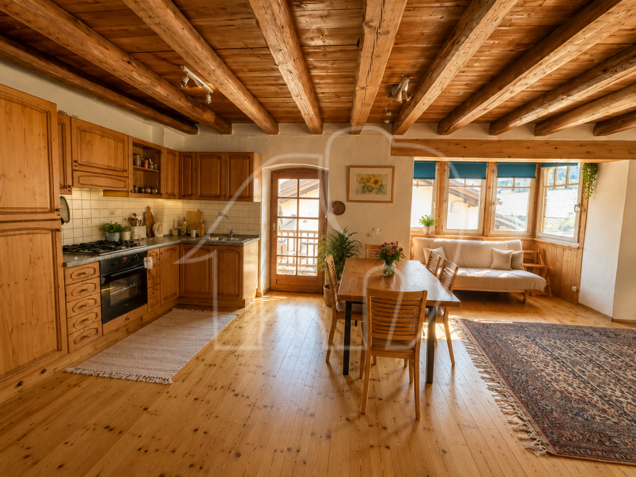 Trilocale con terrazza e balcone
