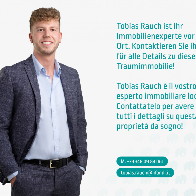 Merano – Trilocale all’ultimo piano con ampi spazi esterni