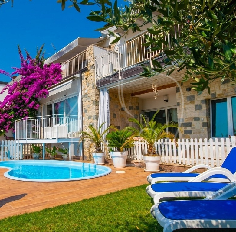 Appartamento su due livelli con vista lago e dependance