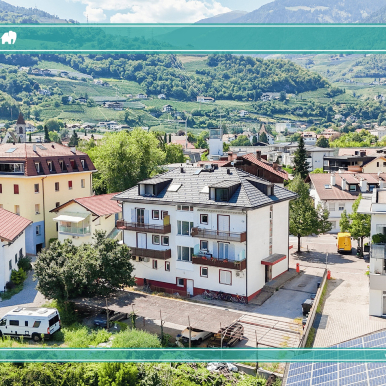 Casa soleggiata a Lana: 78 m² con due balconi e vista aperta sulla Val d’Adige