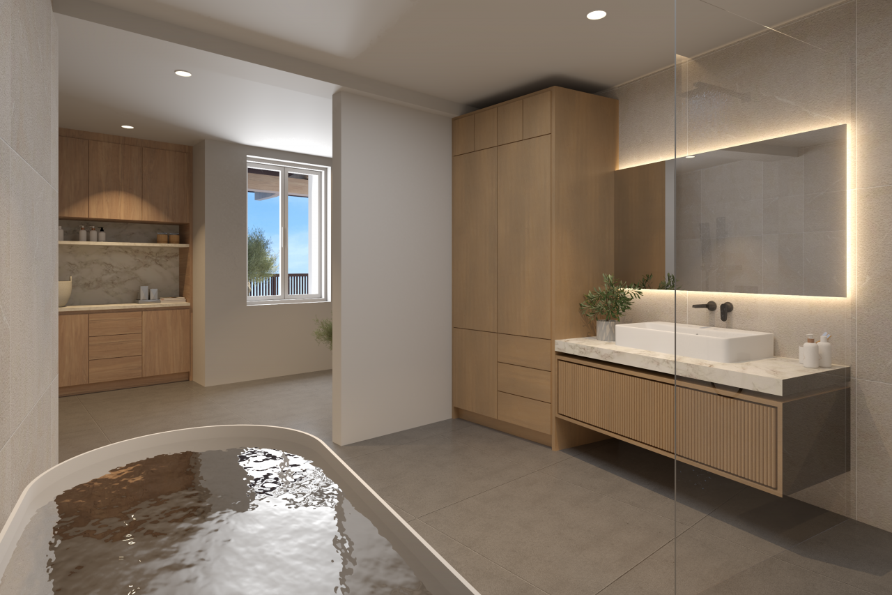 004__RENDERING_MASTERBAD-BAGNOMASTER Nuova costruzione: attico a Termeno